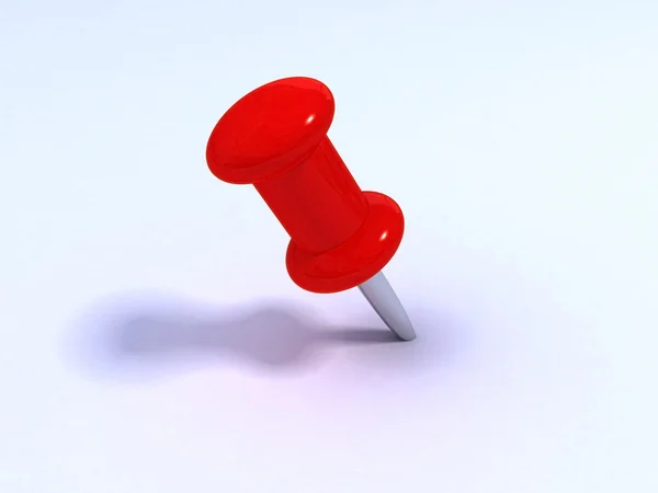 Czerwony świecidełka pin papieru — Zdjęcie stockowe