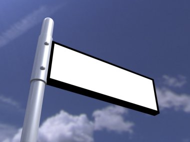 White 3d Road Sign without title clipart