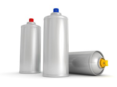 Color sprays can isolate on white background clipart