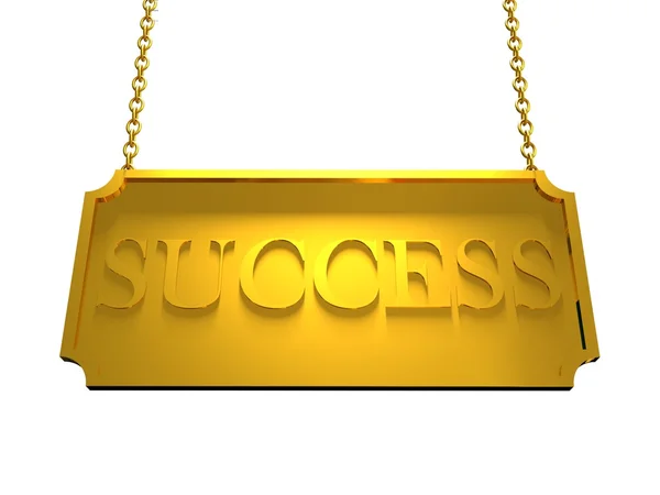 Éxito placa dorada — Foto de Stock
