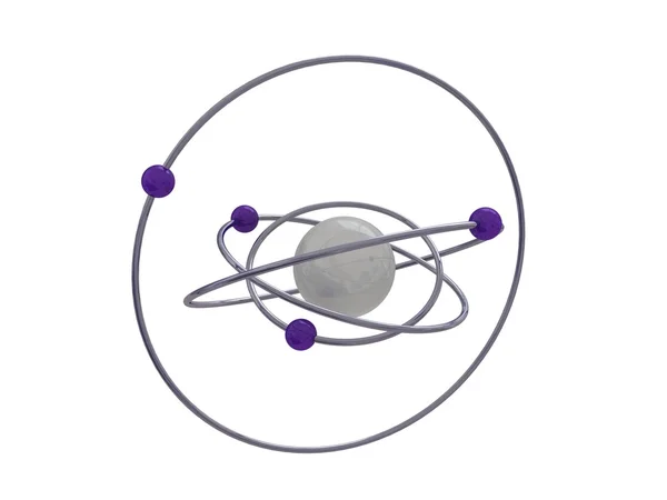 Modell av molekylen med elektroner — Stockfoto
