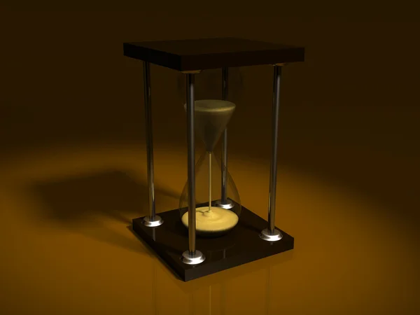 Стильний пісочний годинник у промені світла — стокове фото