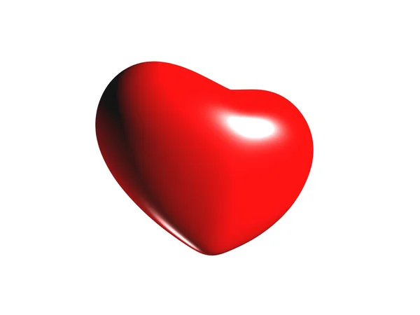 Ilustración de un corazón rojo —  Fotos de Stock
