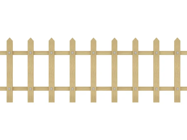 Деревянный забор на белом фоне — стоковое фото