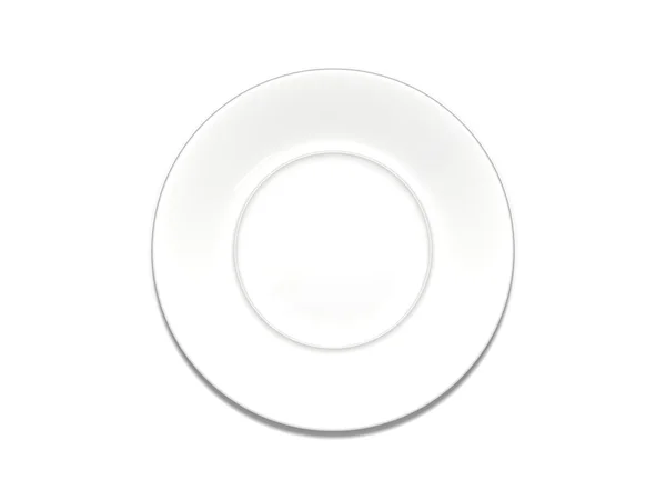 Тарілка на білому тлі — стокове фото