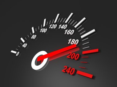 Black speedometer clipart