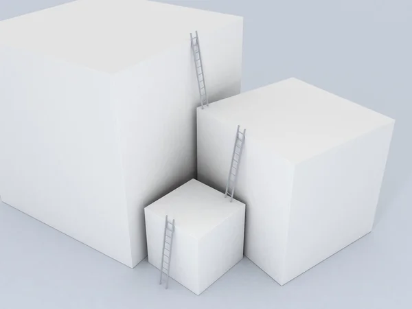 Cubes with ladders — Stock Photo, Image