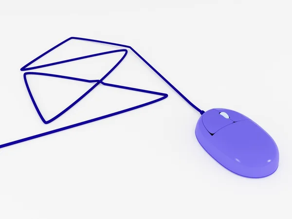 Mouse and envelope — Stock Photo, Image