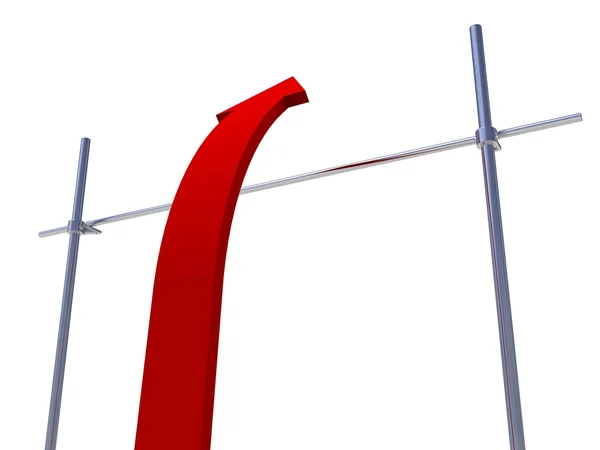 Arrow jumps above the barrier — Stock Photo, Image