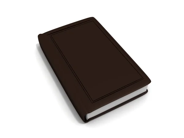 Zwart notitieboekje op witte achtergrond — Stockfoto