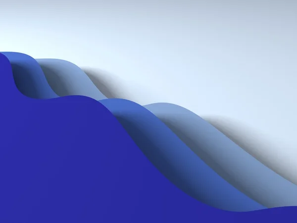 Fundo abstrato azul com ondas — Fotografia de Stock