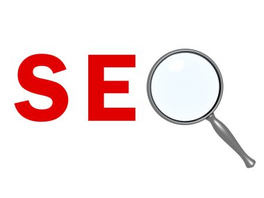 Magnify glass on a SEO