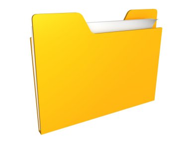 Yellow office file folder clipart