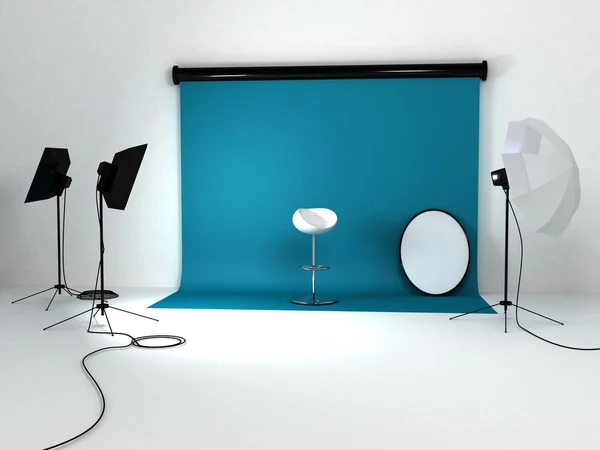 Interior of a modern photo studio — Stock Photo, Image