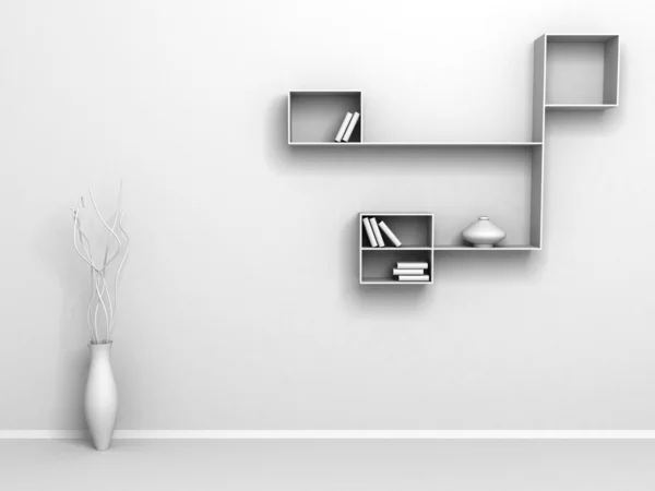 Interior. shelf on the wall and a vase — Stock Photo, Image
