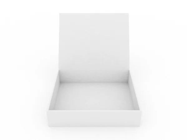 Caixa branca vazia — Fotografia de Stock