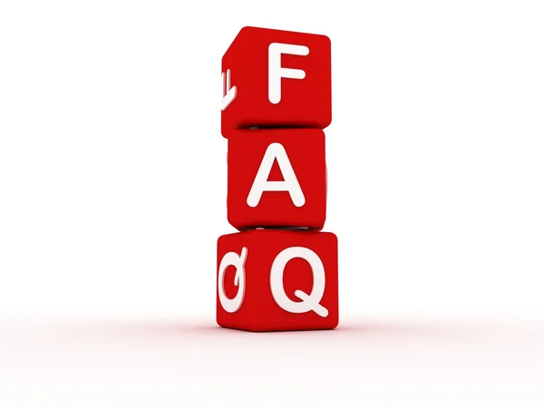 FAQ kostky červenou věž — Stock fotografie