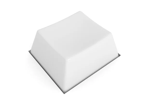 Piedra blanca mate botón web en blanco — Foto de Stock