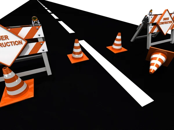 Road is under construction — Stock Photo, Image