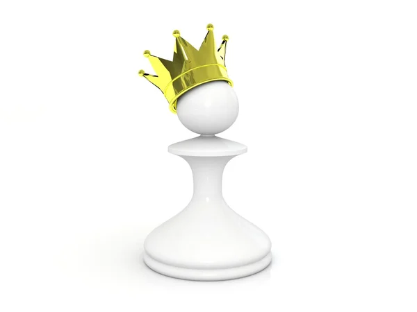 Pawn with the crown — Stock Photo, Image