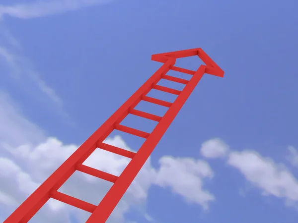 Ladder succes hemel — Stockfoto