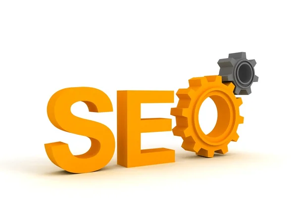SEO - search engine symbol med redskap — Stockfoto