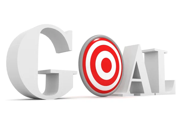 Red word GOAL as a target — Stock Photo, Image