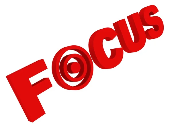 Focus red word — Stock Photo, Image