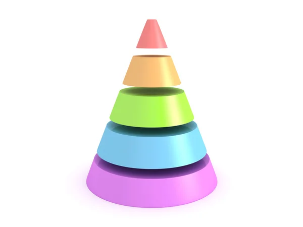 Veelkleurige speelgoed piramide — Stockfoto