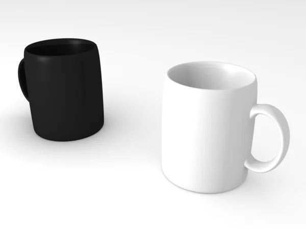 Black and white cup — Stock Photo, Image