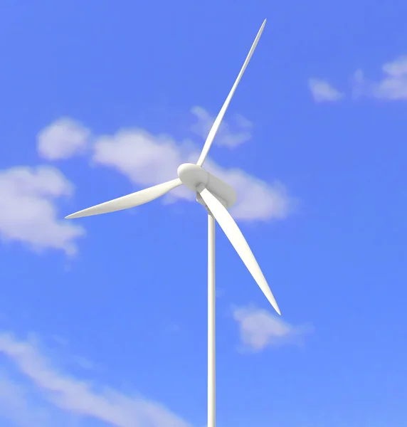 stock image Wind turbine generating electricity on blue sky