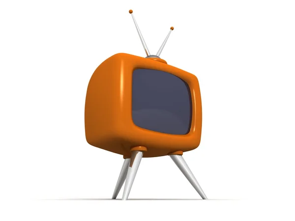 Illustrazione di una vecchia televisione — Foto Stock