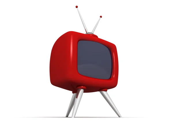 Illustratie van een ouderwetse televisie — Stockfoto