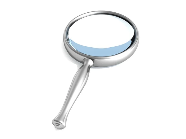 Metal Magnifying glass. search concept — Stock Photo, Image