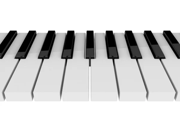 Tasti per pianoforte bianco e nero — Foto Stock