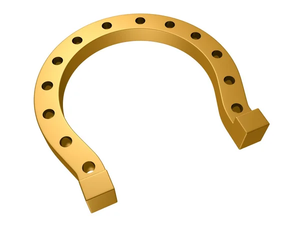 Gold horseshoe with reflection. success concept. — Stock Photo, Image