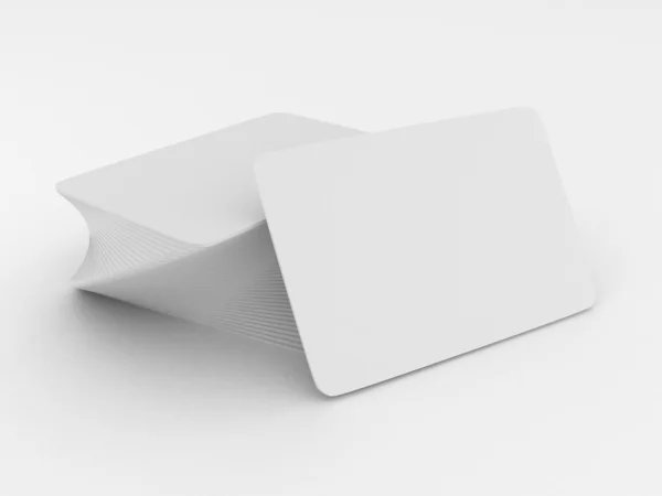 空白の白いビジネス カードのスタック — ストック写真