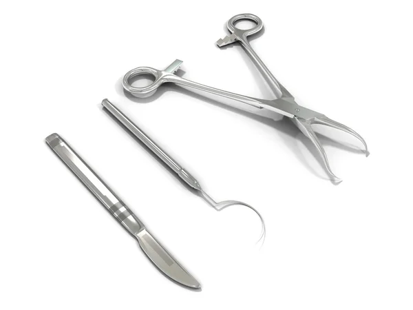 Surgeon's surgical tools and instruments — Stock Photo, Image