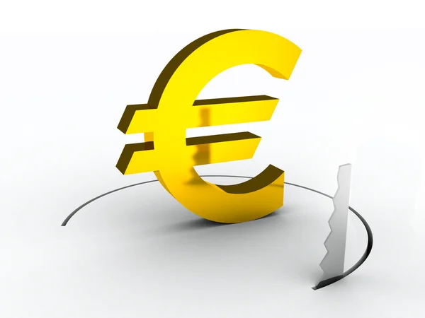 La caduta del concetto di rischio finanziario in euro — Foto Stock