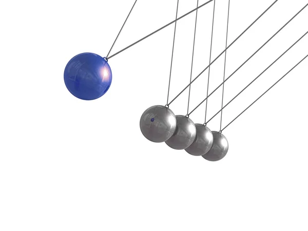 Newton cradle in motion. leadership concept — Stock Photo, Image