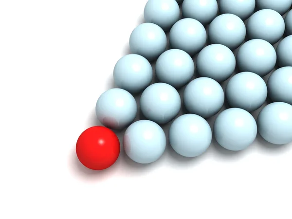 Individuality concept. balls arrow — Stock Photo, Image