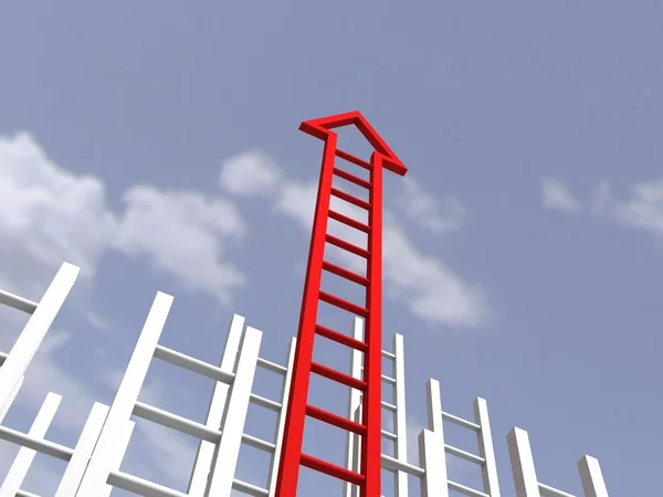 Ladder van acheivment. succes en persistentie concept — Stockfoto