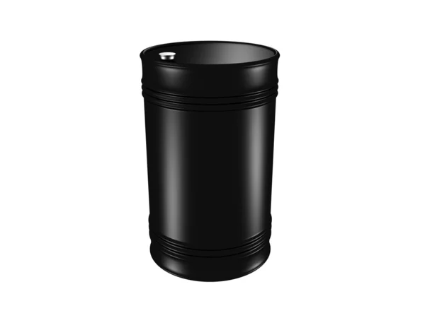 Zwarte olie brandstof vat trommel container — Stockfoto