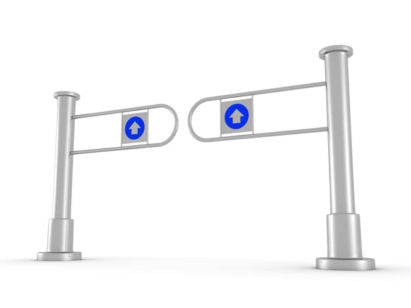 Turnstiles success enter concept on the white background — Stock Photo, Image