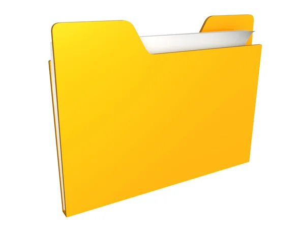 Carpeta de archivo de oficina amarillo — Foto de Stock