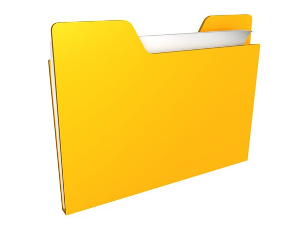 Yellow office file folder