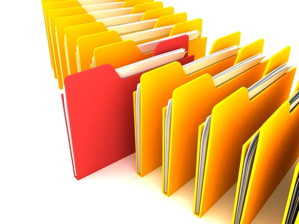 Business office folders info search — Stock Photo, Image