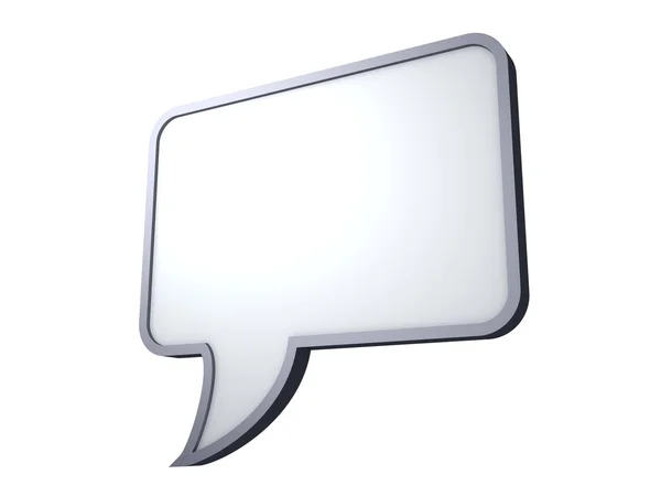 Diálogo discurso información burbuja en blanco — Foto de Stock