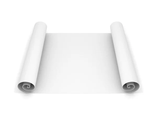 Weißes Blätterpapier auf weißem Hintergrund — Stockfoto