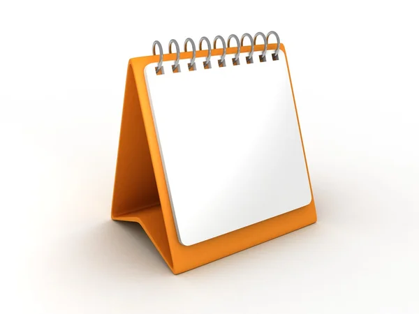 Tom orange skrivbord kalender — Stockfoto